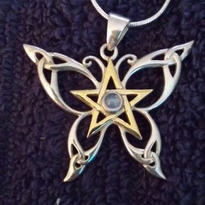 Dryad Designs Sterling silver butterfly pendant